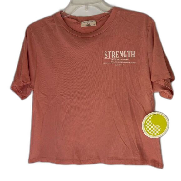 Philosophy Of Love Psalm Inspiration Crewneck Front Back Design Crop T-Shirt M - Picture 1 of 4